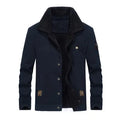 Casual Plus Velvet New Middle-aged Men's Thick Men's Cotton Top Boutique Jacket