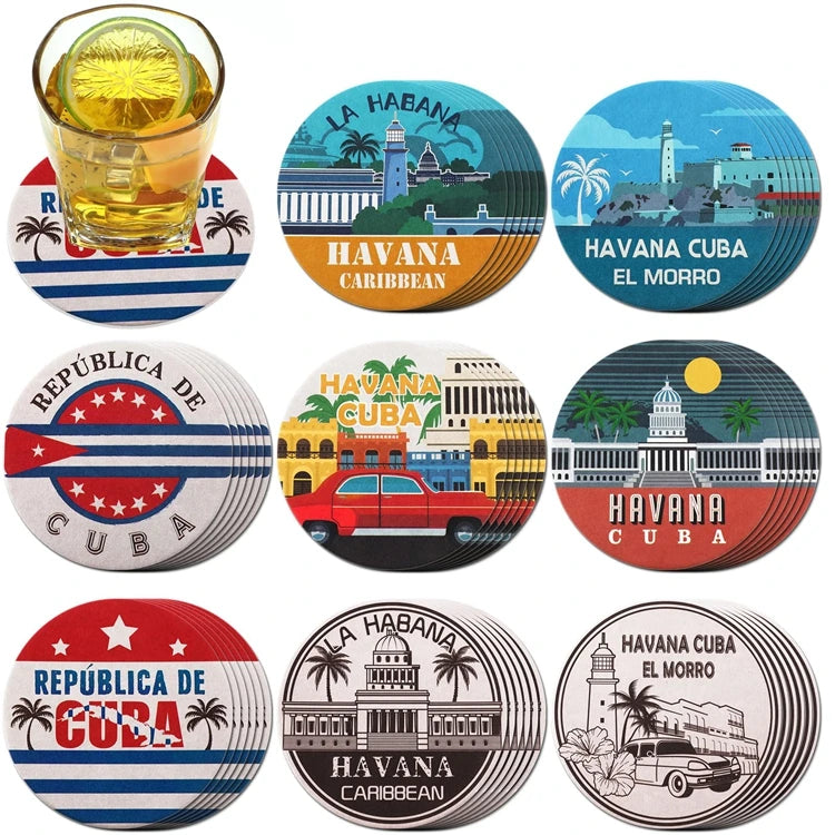Wholesale 4 Inch Cup Beer Coasters Absorbent Kraft Paper for Hotel Restaurant or Bar for Drinks-Restaurant and Bar Essentials
