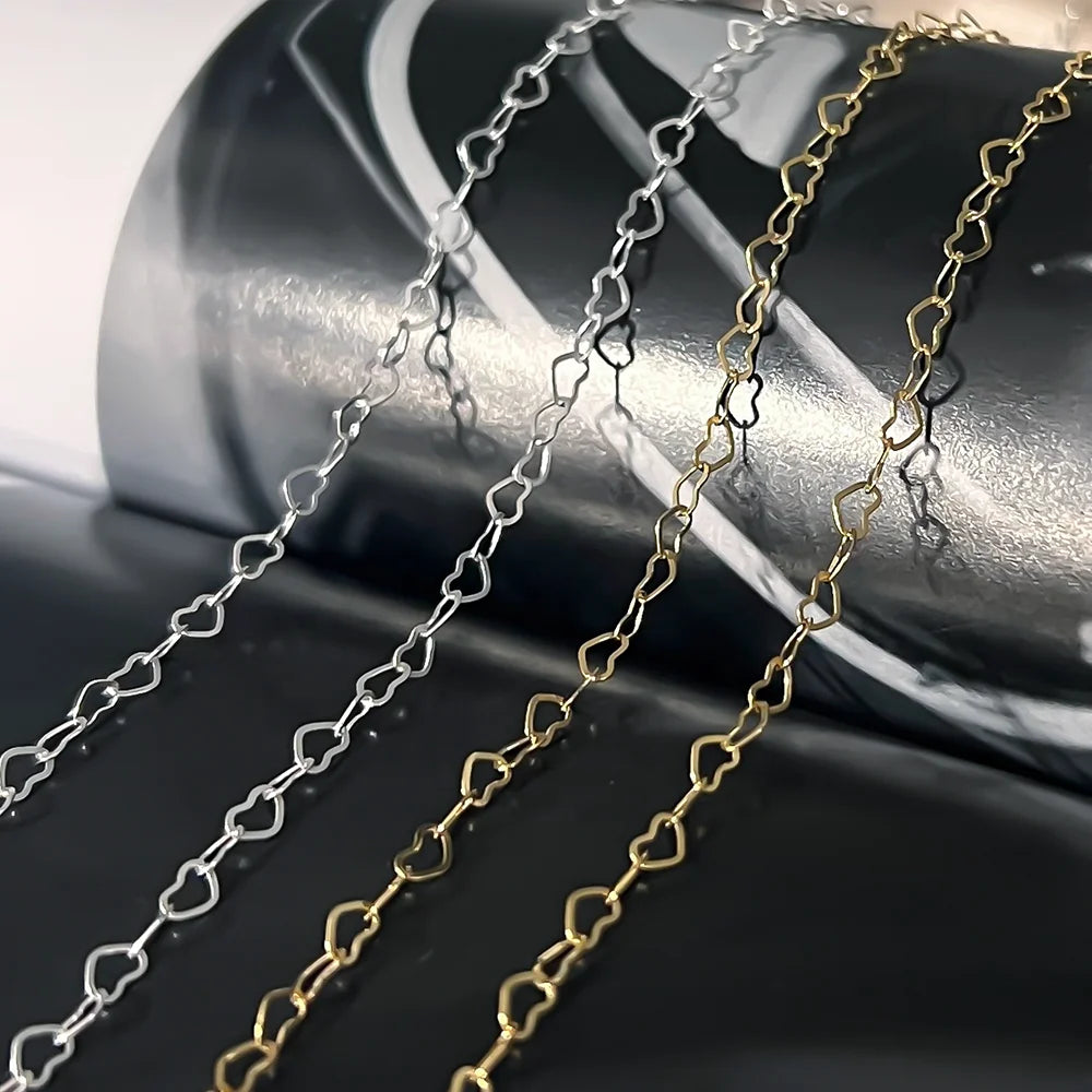 Excellent 14K Gold Filled Heart Chain Bulk Fine Mother's Day Jewelry Permanent Chain
