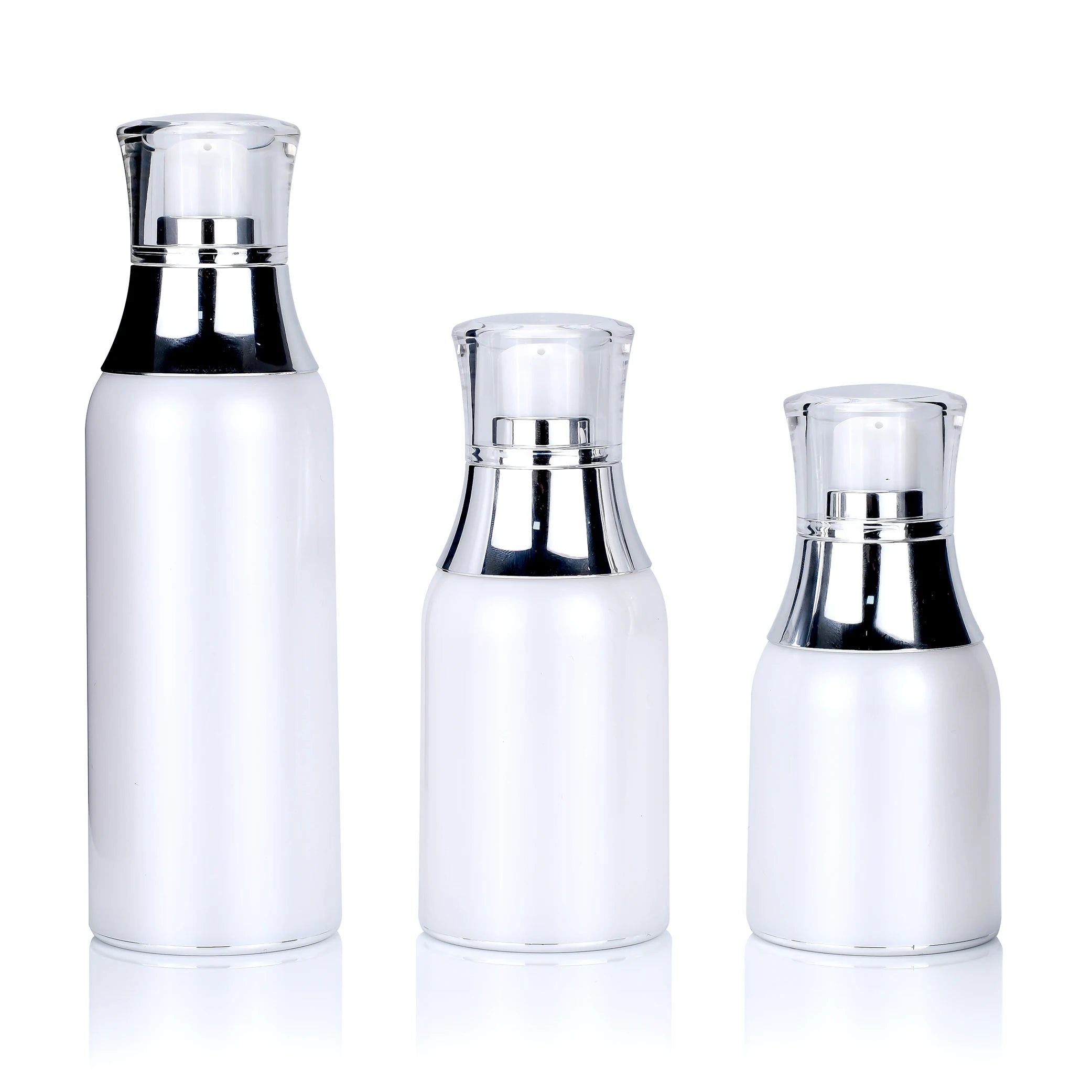 Serum Lotion  Airless Bottles 30Ml 50Ml 100ml 120ml 150ml Square Refillable Plastic Airless Pump Bottle