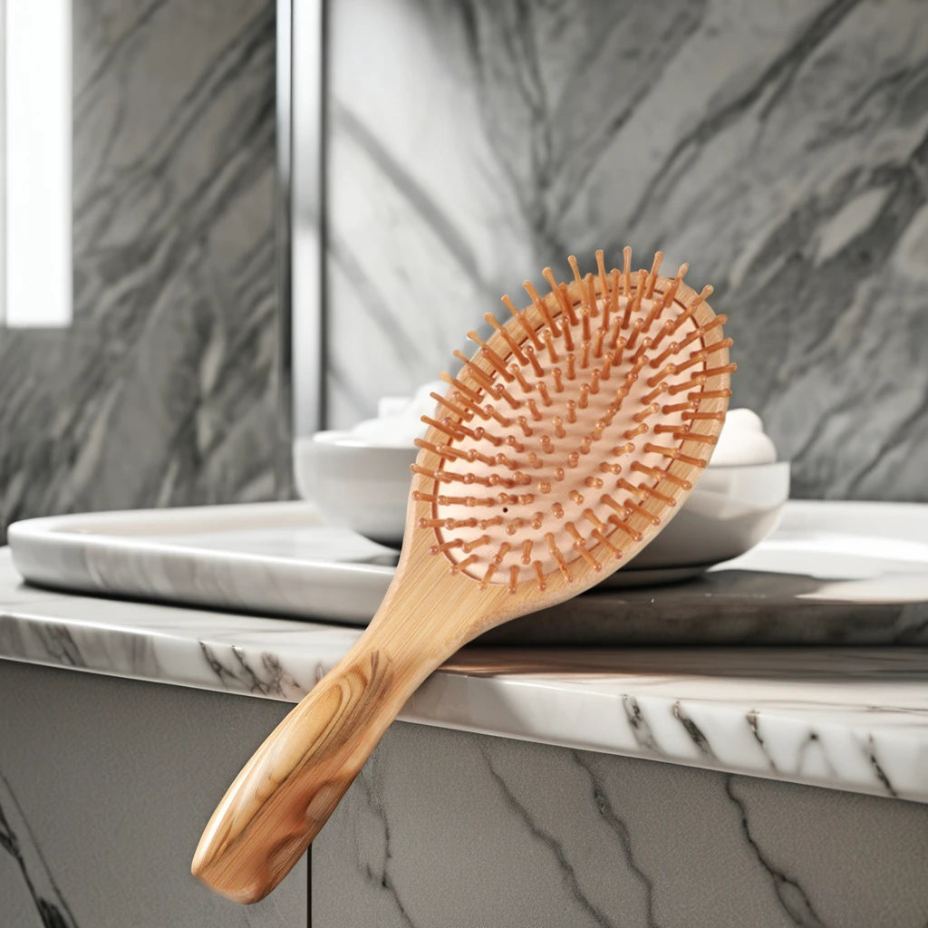 Customization Suppliers Direct Selling Eco Friendly Bamboo Hair Brush Private Label Wooden Hair Comb