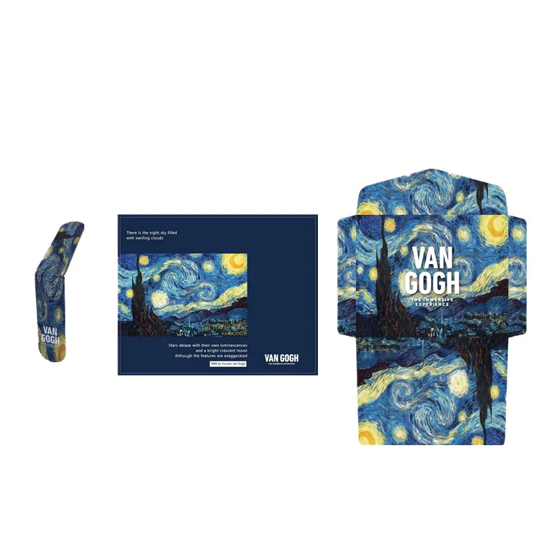 Magnetic Bookmark Set Envelope Card 3 in 1 Set Gift Magnetic Vincent Van Gogh the Starry Night Bookmark