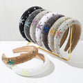 New Korean Advanced Sense Sponge Six Star Diamond Headband Name Warm Fashion Banquet All High-grade Hair Accessories Hair Card
