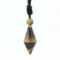 HZ Handmade Beautiful Tiger-eye Christmas Ornaments Healing Crystal Pendulums for Women Gifts