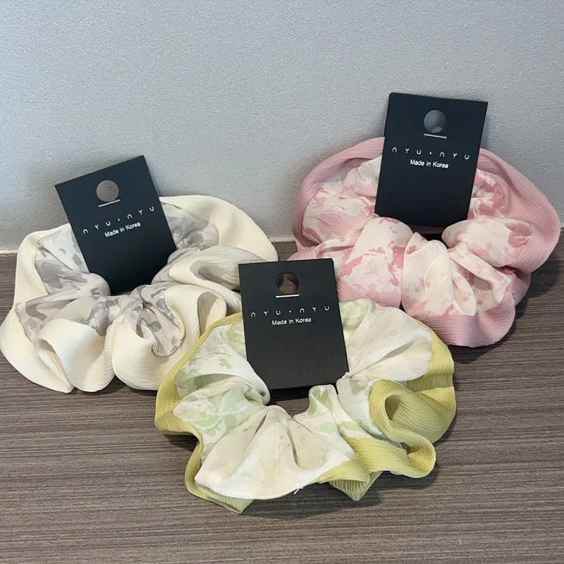 Korean Elastic Hair Bands New Women Girls Hair Accessories Ponytail Holder Retro Floral Hair Scrunchies for Girls