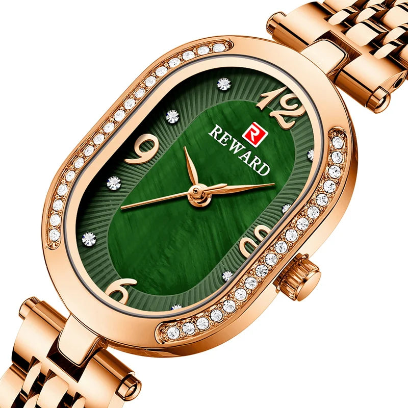 Reward Newest Luxury Lady Women Chronograph Quartz Watch China Factory Latest Fashion Casual Wrist Watch Montre Femme 2021