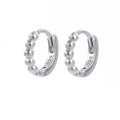 Fashion Mini 10mm Sterling Silver Hoop Earrings 925 Bead Huggie Round Earrings Women Men