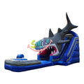 Shark Waterslide Pool Commercial Inflatable Water Slide for Kid Big Cheap Bounce House Bouncy Jump Castle Bouncer Adult Large