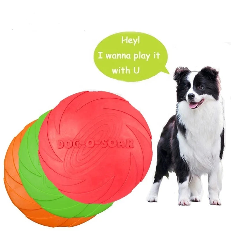 Hot Sale Pet Dog Flying Saucer Rubber Doggy Fly Dish Small Size Dogs Fly Disc Durable Soft Silicone Milk Flavor Natural