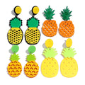 Women's Funny New Food Pendant Yellow Fruit Exaggerated Party Jewelry Big Pineapple Acrylic Dangle Earrings