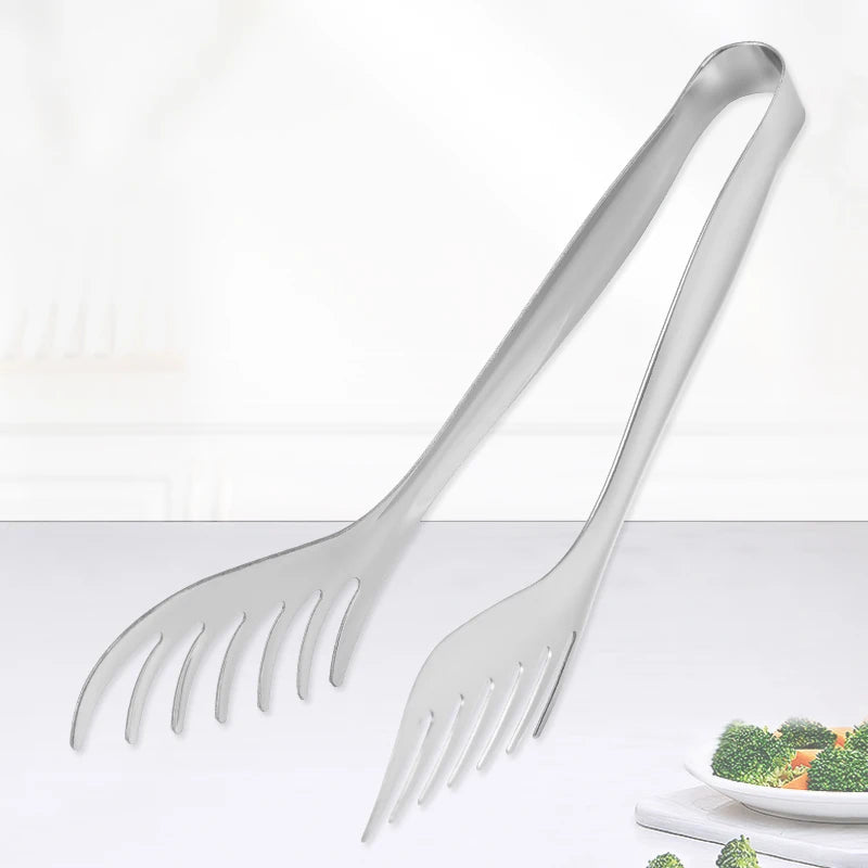 2026 Dishwasher Microwave Oven Safe Good Selling Home Stainless Steel Meat Noodles Food Tongs