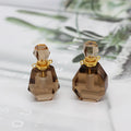 Natural Smoky Quartz Perfume Bottle Pendants for Necklace Jewelry Making Handmade Craft