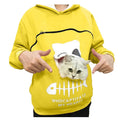 Hot Selling Hoodies Leisure Sports Pet Carry Cat Cardigan Zipper Sweatshirts for Adults Carry Pets Outside Door