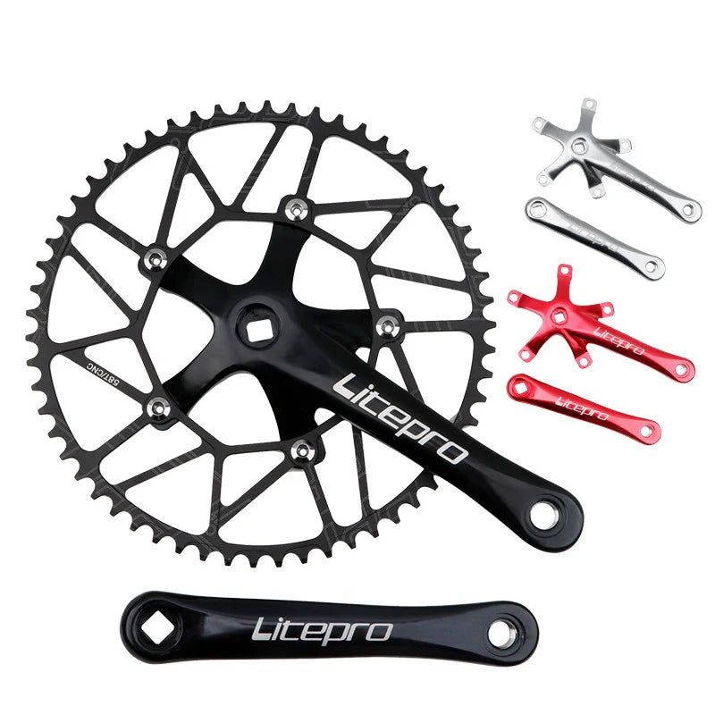 Litepro Bicycle Square Hole Crank for BCD130 170mm Aluminum Alloy  Bicycle Parts for Folding Road Bike  Bicycle Crank