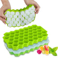 37 Cavity Honeycomb Ice  Silicone Mold Reusable Trays Ice-Cube Maker Food Grade  Maker with Lids Popsicle Mould Ice Mold