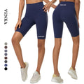 Custom Women Front No T Line Biker Shorts High Waist Butt Lift Solid Color Running Outdoors Yoga Shorts Leggings for Ladies