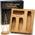 Direct Sale Bamboo Box Ziplock Bag Organizer Zipper Bag Storage Organizer Bamboo Zipper Bag Organizer and Kitchen Drawer CNLF