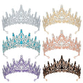 Pafu Wedding Crown Women Set Rhinestone Queen Crowns Wedding Bridal Hair Accessories Women Crystal Princess Tiara for Women Girl