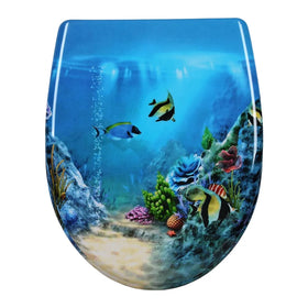Modern Design High Quality Urea Resin Circular Soft Closing Toilet Seat Cover 3-Year Warranty Female Washing Color Printing