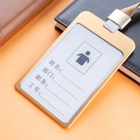 Hot Sale Multi-Color Aluminium Alloy License & ID Card Holder for Work & Promotions Includes Lanyard Accessory