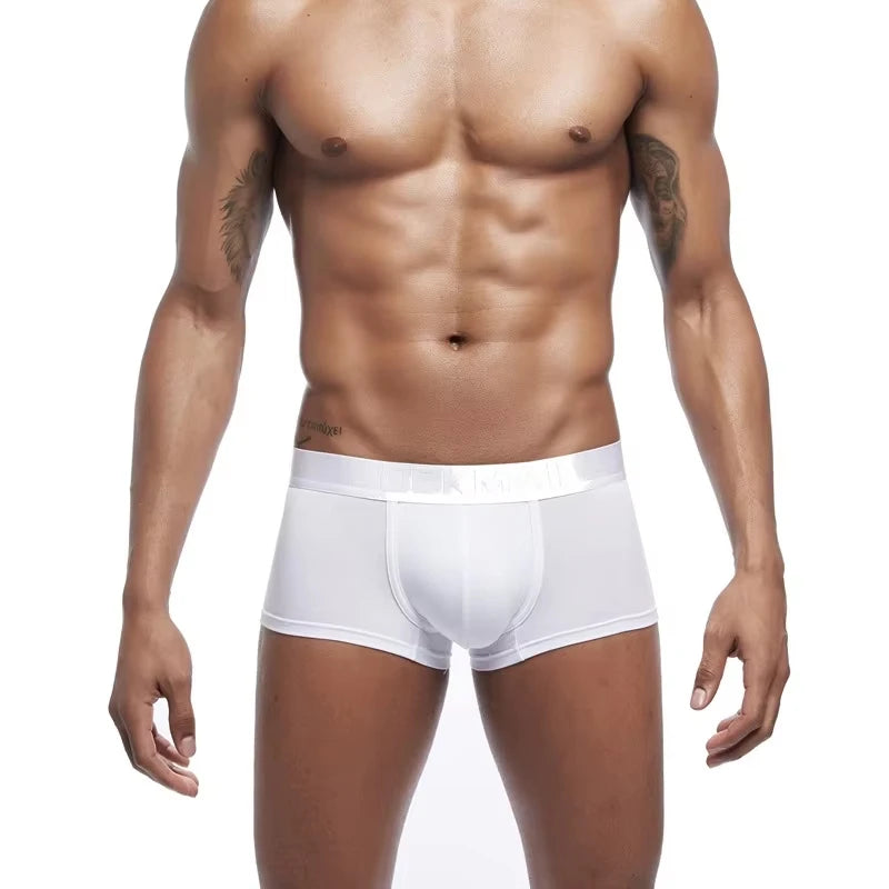 High-end Quality Men's Soft Modal Stretch Boxers Briefs Breathable Comfortable Sports Running Shorts Big Pouch Underwear