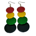 Wholesale Jewelry African Map Pendent Dangle Geometric Wood Earrings for Women