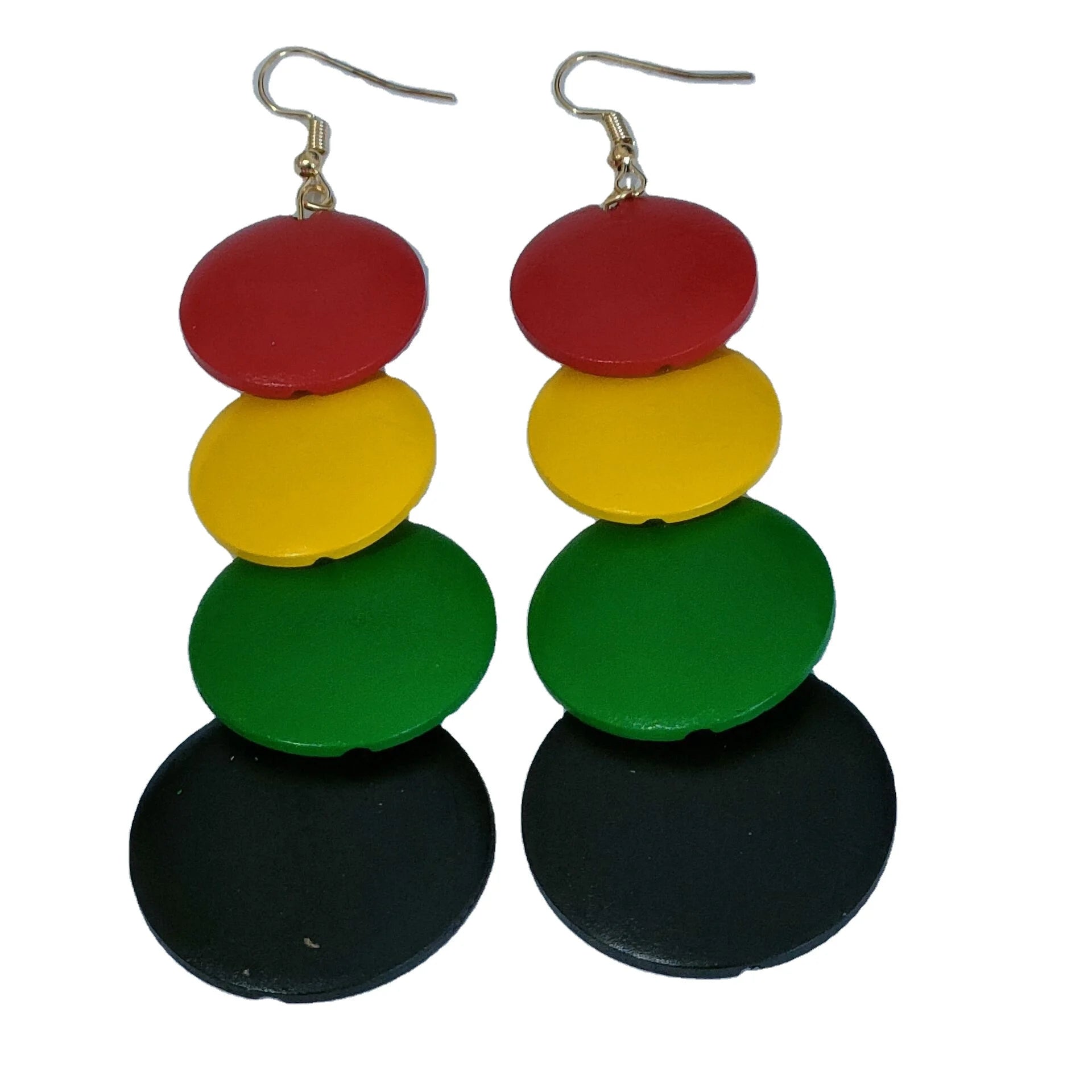 Wholesale Jewelry African Map Pendent Dangle Geometric Wood Earrings for Women