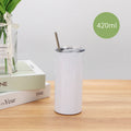 15oz Stainless Steel Eco-Friendly Sports Style Heat Transfer Printing Tumbler 450ML Sublimation Vacuum Flask with Straw