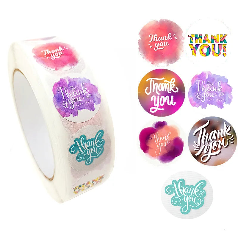Custom Round 1 Inch Gift Seal Label  Party Business Decor Handmade Thank You Sticker for Supporting My Small Business