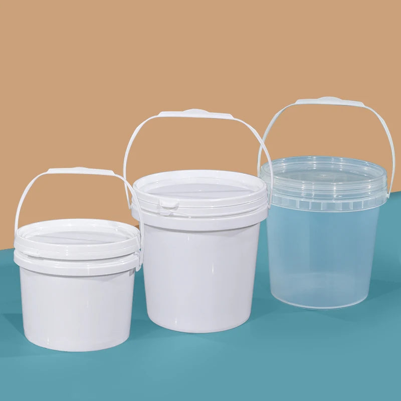 3L Food Grade Container Unbreakable PP Small Plastic Bucket With Handle Lid
