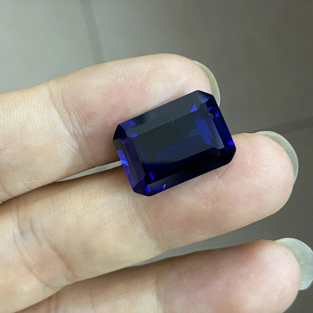 13x18mm Big Size 34# Blue Sapphire Octagon Cut Emerald Shape Corundum Sapphire