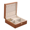 Wholesale Wooden Custom Spring Rhythm 18-Tone Clockwork Square Music Box Jewelry Box Creative Gift Cherry Wood Valentine's Day