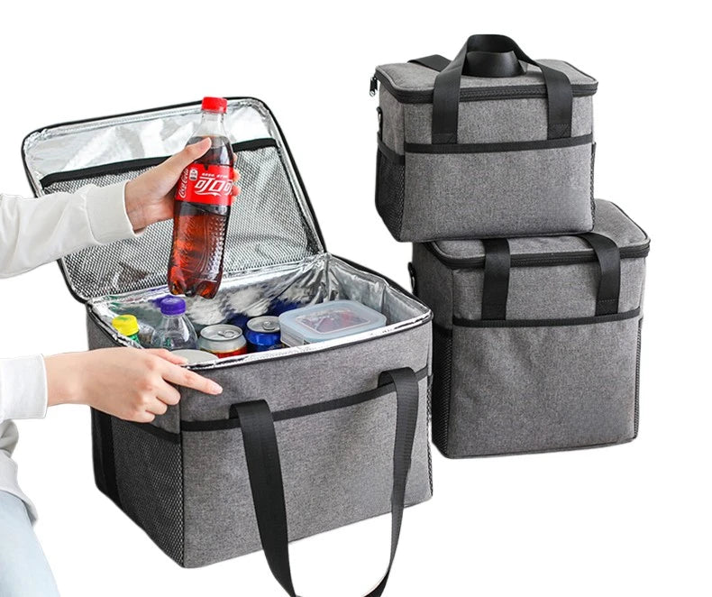 Soft Oxford Cloth Lunch Cooler Bag Insulated Thermal Picnic Bag with Adjustable Shoulder Strap