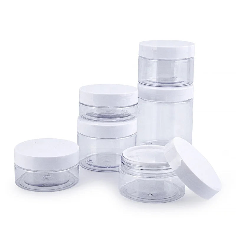 Transparent Plastic Jars With Lids 50G 80G 100G 120G 150G 200G 250G Skin Care Cosmetic Cream Bottle 250Ml