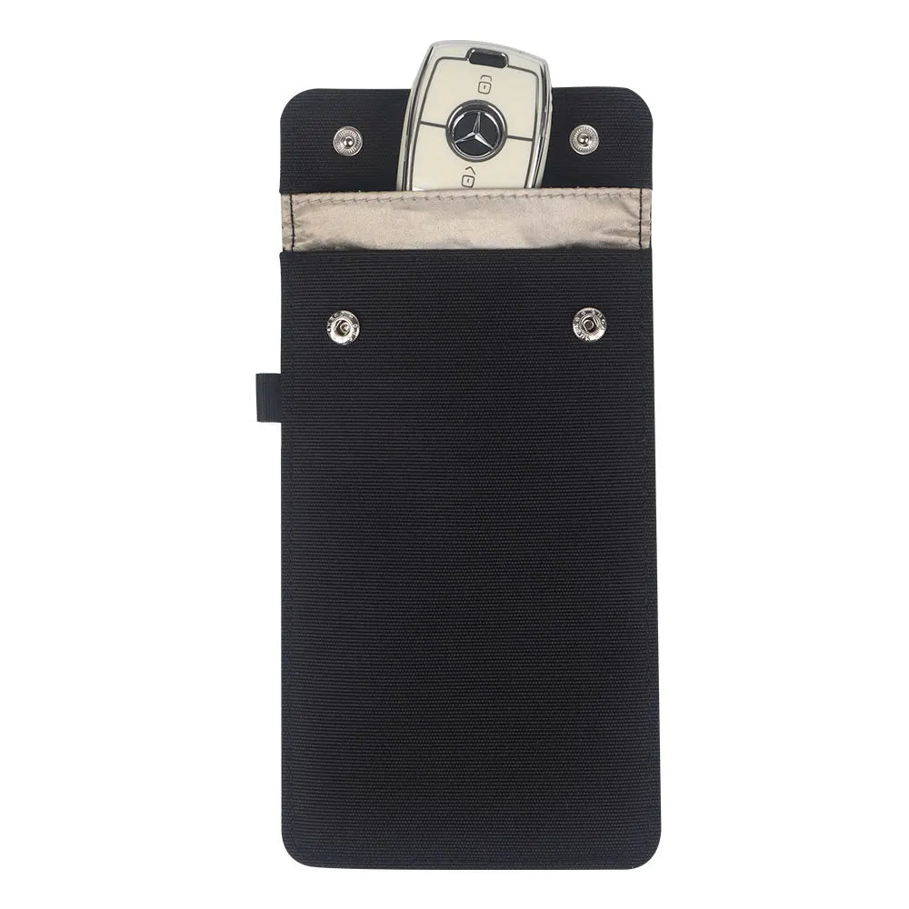 Custom Security RFID Blocking Fabric Faraday Pouch Single Shielding Real Faraday Bag for Car Keys and Cell Phone Fashion Style