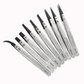 ESD Anti-Static Tweezers With Replaceable Tips Full Stainless Steel Body Carbon Fiber Conductive Plastic MegaBDM