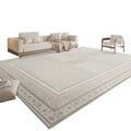 Circle Velvet Cream Circle Velvet Living Room Rug Light Luxury Non-slip Cushion Bedroom Bed Blanket Modern Style
