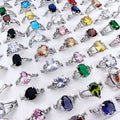 Random Style Colorful Stone Metal Finger Rings Middle East Rings for Women Girl Wedding Party Accessories