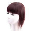 2023 New Design 100% Natural Straight Human Hair Toupee for Women Durable Silk Base Lace Frontal Closure Lazy Bangs Hair Topper