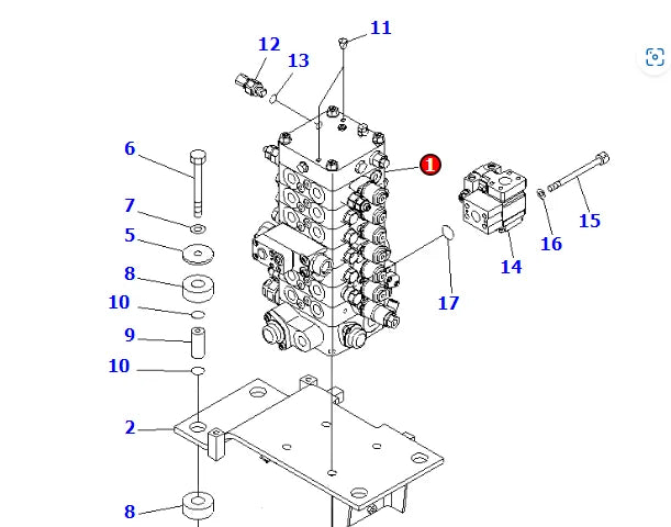 723-57-11800 723-57-11801 PC110/130-7 Control Valve Genuine New  Excavator Parts