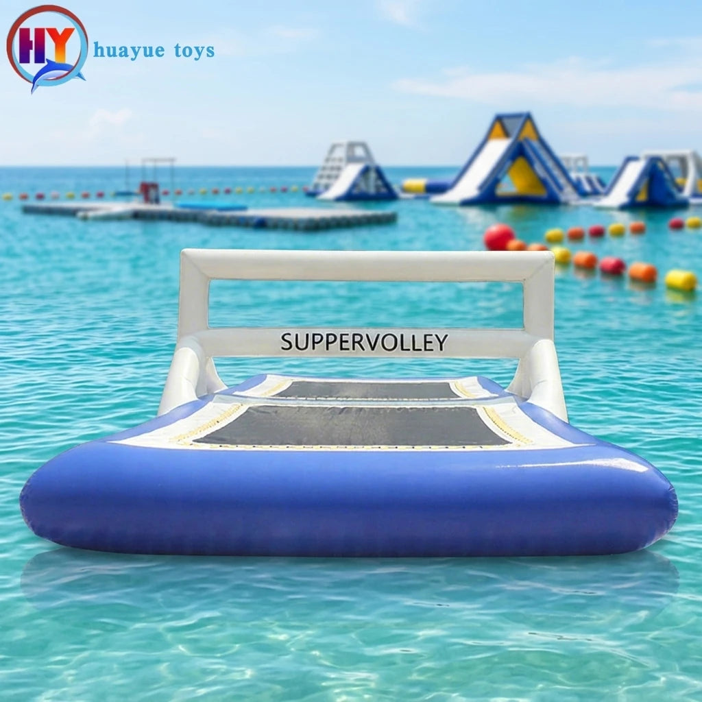 Chinese Factory Inflatable Water Floating Bounce Volleyball Jump Game for Water Recreation