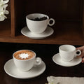 White Porcelain Espresso Cup Latte Cappuccino Americano Ceramic Cup and Saucer