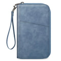 Custom Logo Waterproof Fashion PU Leather Family Passport Holder Wallet Travel Document Organizer Clutch Bag Credit Cards Case