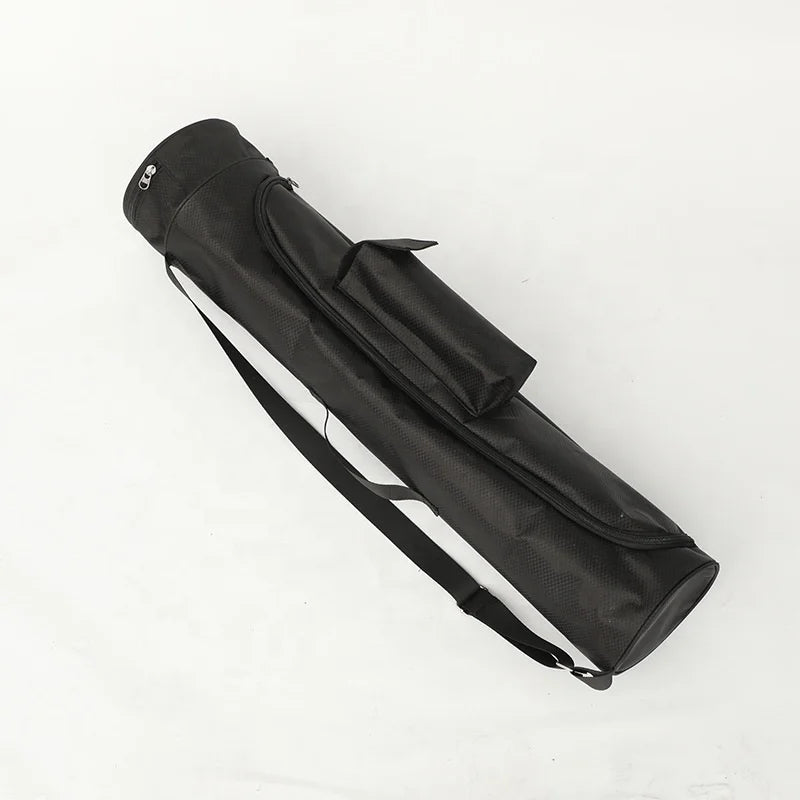 High End Waterproof Black Color Eco-friendly Customized Logo Printed 600D Oxford Cloth Yoga Mat Carrying Bag 72x16cm