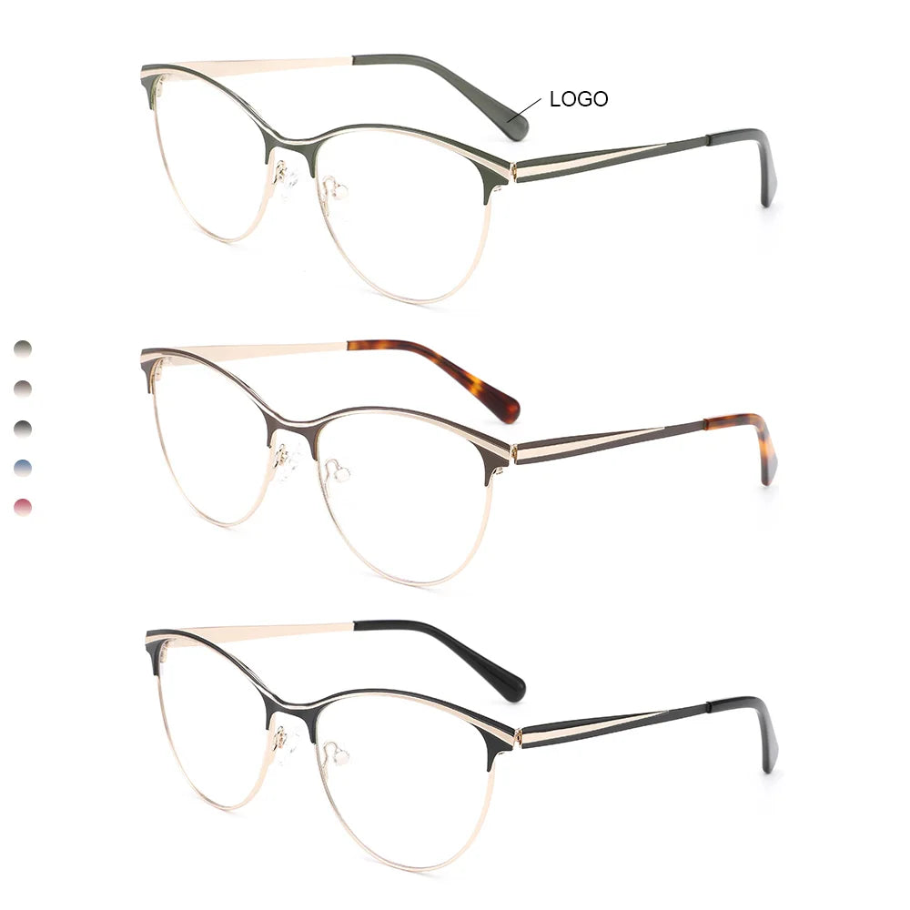 Unisex Vintage Stainless Steel Optical Glasses Durable Prescription Luxury Business Eyeglasses with Special Unique Design