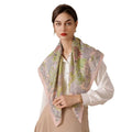 Wholesale Summer Women Retro Scarf Soft Floral Printed Square Custom Head Wrap Fashion Silk Scarf
