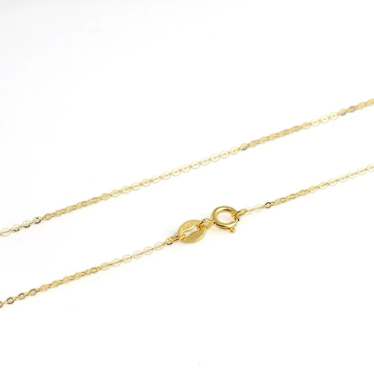 Custom Wholesale 14K 18 Karat Solid Gold Chains Classic Cable Chain Necklace Jewelry