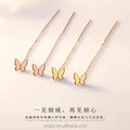 Certified 18K Kim Tong Butterfly Gold Tassel AU750 Hanging Earrings Temperament Elegant Eardrops Earrings for Women