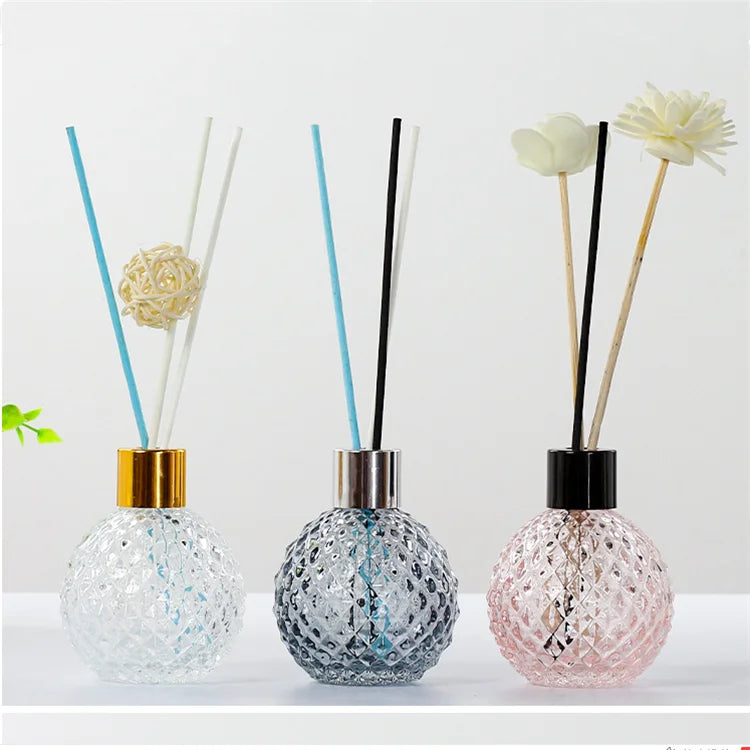 Hot Sale Empty Round Aroma Reed Glass Bottle 100ml Reed Diffuser Bottle