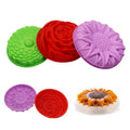 Large Size Flower Design Silicone Baking Mold Tray Commercial Bread and Cake Tools OPP Packed for Baking and Bakeware